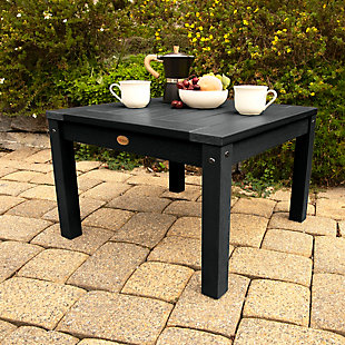 Welcome to highwood®. Welcome to relaxation. We are proud to offer the wood-replacement material of choice, as used in America’s st theme parks, coastal resorts and hot-tub cabinets…now available for your own backyard. Welcome this breezy and beautiy crafted side table to your outdoor space. This stri Adirondack Side Table has a sleek design and offers a space-efficient footprint, ma it the perfect place to accommodate your outdoor essentials. Crafted with high quality poly lumber, this will be a great sidekick to the Adirondack Chair of your choice. The proprietary Highwood high-grade poly lumber used in this product offers the most realistic look of natural wood WITHOUT the headaches of maintaining or replacing every few seasons. Simply wash your highwood® furniture to remove any dirt or grime. Explore the entire line of highwood® products to coordinate other beautiful, durable products that will make your outdoor living space the envy of the neighborhood. Still not sure? Request a free product swatch so you can view the color and composition in person. This product is assembled with 304-grade stainless steel hardware and comes with the assurance of a manufacturer’s 12-year residential limited warranty. Some assembly is required, a hex bit is included and a power tool is recommended (see assembly guide). Assembled dimensions are 24"W x 16"H x 24"D (30lbs).100% Made in the USA - backed by US warranty and support | Weatherproof - leave outside year-round. Will not crack, peel or rot when exposed to the elements | No sanding, staining or painting - yet it looks like real wood | Durable material - assembled with 304-grade stainless steel hardware | Some assembly is required - assembled dimensions are 24"W x 16"H x 24"D (25lbs)