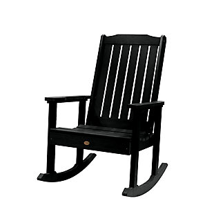 Highwood® Lehigh Outdoor Rocking Chair, Black, large