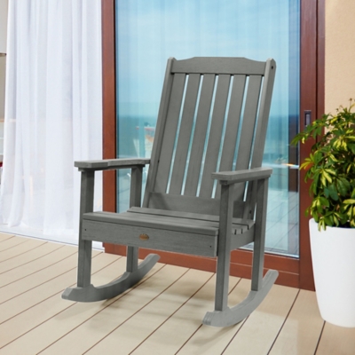 Highwood® Lehigh Outdoor Rocking Chair, Coastal Teak, large