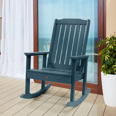 Highwood® Lehigh Outdoor Rocking Chair, Nantucket Blue, large