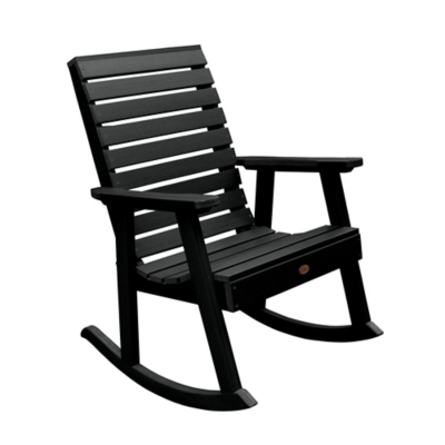 Highwood® Weatherly Outdoor Rocking Chair, Black, large