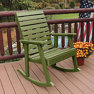 Highwood® Weatherly Outdoor Rocking Chair, Dried Sage, rollover