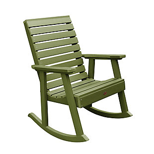 Highwood® Weatherly Outdoor Rocking Chair, Dried Sage, large