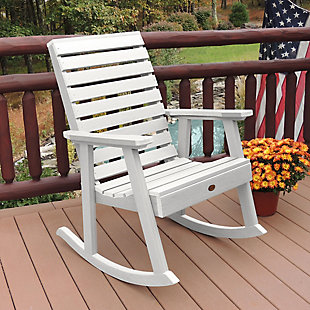 Highwood® Weatherly Outdoor Rocking Chair, White, rollover