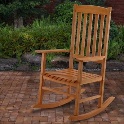 National Tree Company Eucalyptus Grandis Wood Rocking Chair, , rollover