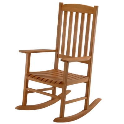 National Tree Company Eucalyptus Grandis Wood Rocking Chair, , large