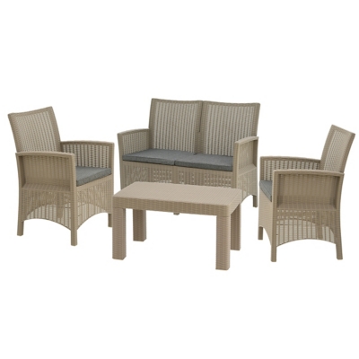 National Tree Company Cardiff 4-Piece All-Weather Conversation Set, , large