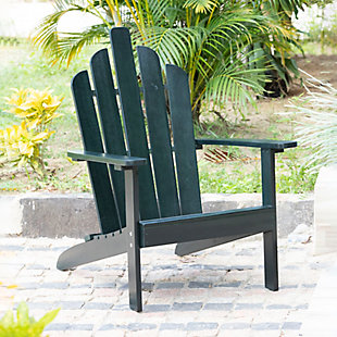 Westin Outdoor Patio Acacia Wood Adirondack Chair, Dark Green, rollover