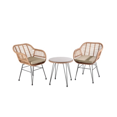 Westin Outdoor Luton 3-piece Bistro Set With Cushions, Beige, large