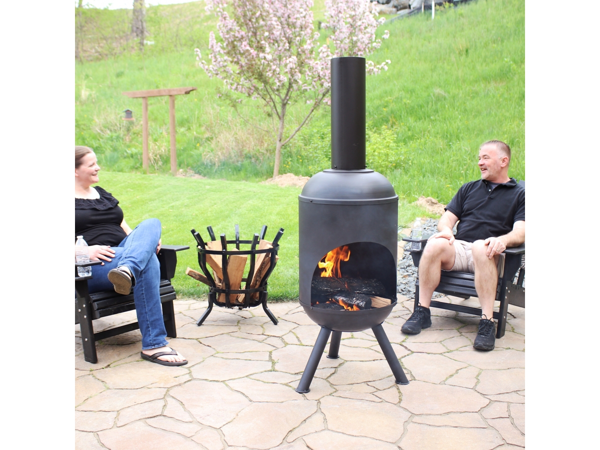 Sunnydaze 5' Outdoor Wood Burning Chiminea | Ashley