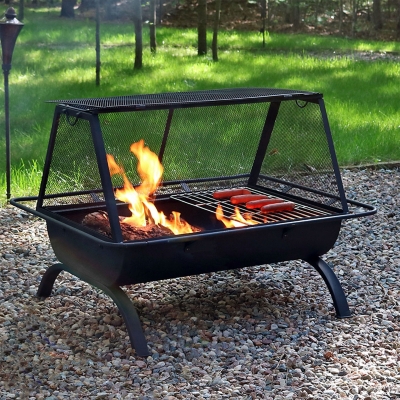 Sunnydaze 36" Outdoor Northland Grill Fire Pit and Accessories, , large