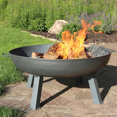 Sunnydaze Outdoor Rustic Fire Pit Bowl Cast Iron, , large