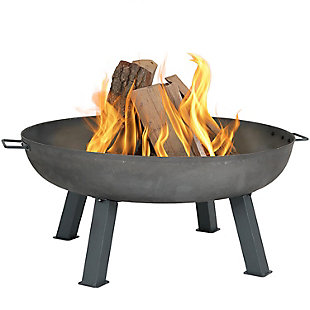 Sunnydaze Outdoor Rustic Fire Pit Bowl Cast Iron, , large