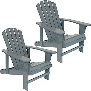 Sunnydaze Outdoor Coastal Bliss Adirondack Chair (Set of 2), , large