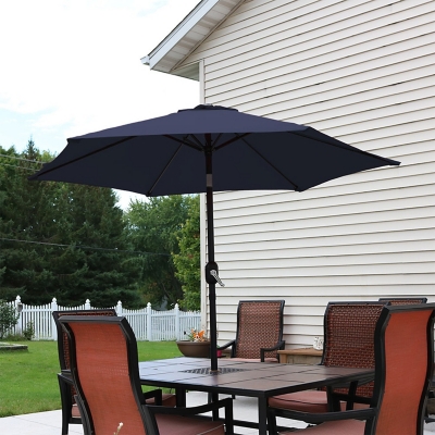 Sunnydaze 7.5' Outdoor Aluminum Patio Umbrella, Blue, large