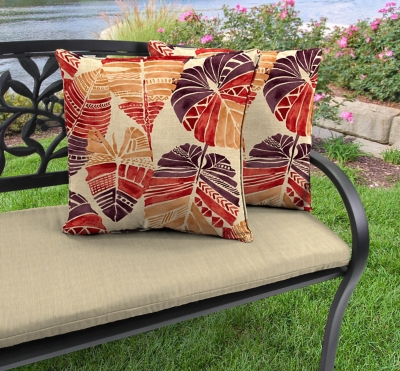 Outdoor Set of 2 Lumbar Accessory Toss Pillows - Brown - Jordan  Manufacturing