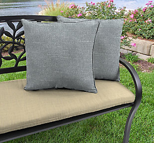 Jordan Manufacturing Outdoor 20" Accessory Throw Pillows (Set of 2), Tory Graphite, rollover