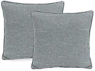 Jordan Manufacturing Outdoor 20" Accessory Throw Pillows (Set of 2), Tory Graphite, large
