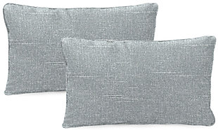 Jordan Manufacturing Outdoor 20"x13" Lumbar Accessory Throw Pillows (Set of 2), Tory Graphite, large