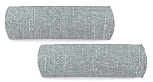 Jordan Manufacturing Outdoor 20"x7" Lumbar Accessory Throw Pillow (Set of 2), Tory Graphite, rollover