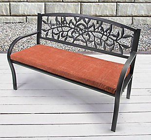 Jordan Manufacturing Outdoor 48" Bench Cushion, Tory Sunset, rollover