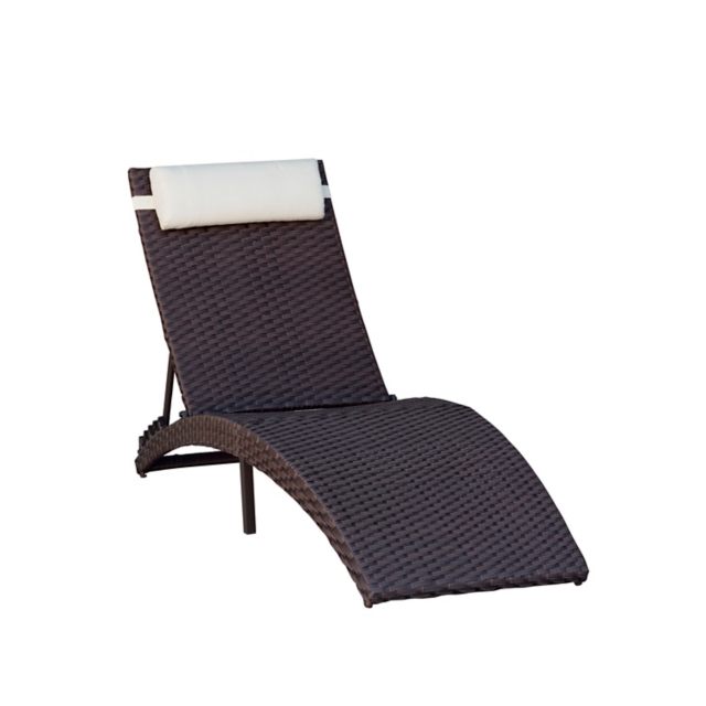 Amazonia Outdoor Chaise Lounge with Head Cushion