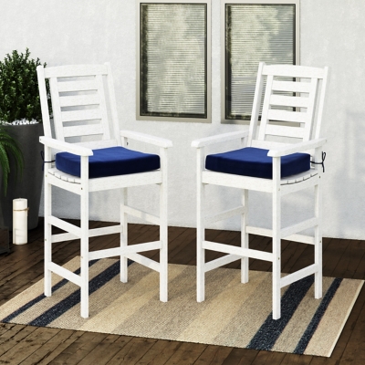 CorLiving Miramar Outdoor Bar Height Chairs (Set of 2), , rollover