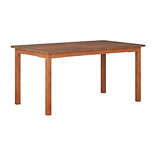CorLiving  Miramar Outdoor Dining Table, Brown, large