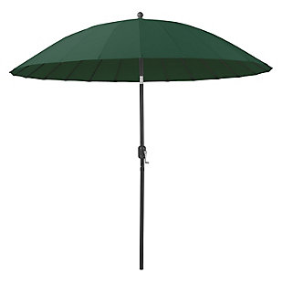 CorLiving Outdoor Garden Parasol Patio Umbrella, Dark Green, large
