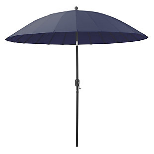 CorLiving Outdoor Garden Parasol Patio Umbrella, Navy Blue, large