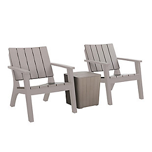 Dukap Enzo 3-Piece Outdoor Patio Seating Set, Gray, large