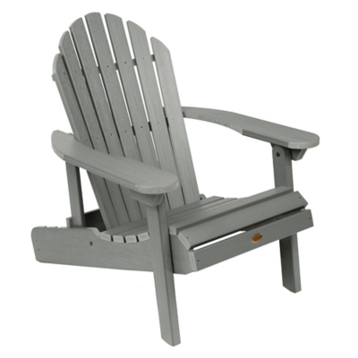 Highwood® Hamilton Outdoor Folding and Reclining Adirondack Chair, Coastal Teak, large