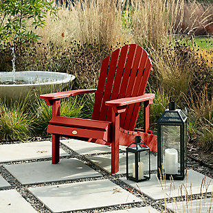 Highwood® Hamilton Outdoor Folding and Reclining Adirondack Chair, Rustic Red, rollover