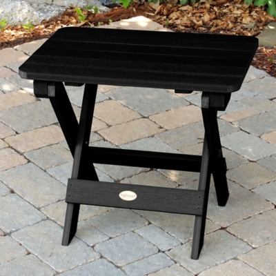 Highwood® Outdoor Folding Adirondack Side Table, Black, large