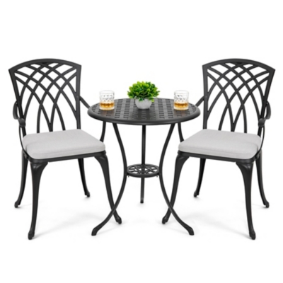 Nuu Garden Removable Aluminum and Woven Rope Outdoor Arm Dining