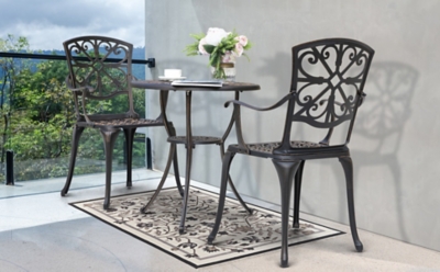 P600004530 Nuu Garden 3-Piece Outdoor Bistro Set, Antique Bro sku P600004530