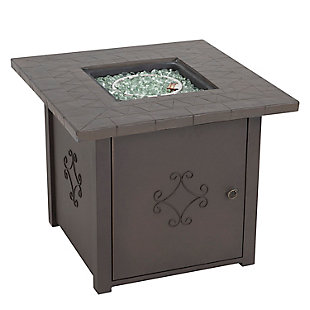 Nuu Garden 30" Outdoor Steel Propane Gas Fire Pit Table with Cover, , large