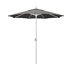 California Umbrella Pacific Trail Series 7.5' Outdoor Patio Umbrella With Push Button Tilt Crank Lift, Taupe, large