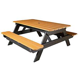 Sequoia National Outdoor Commercial Grade Picnic Table, Saddle, large