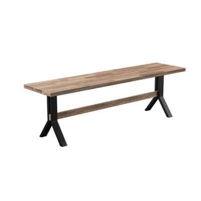 Southern Enterprises Chesterton Outdoor Slatted Bench, , large