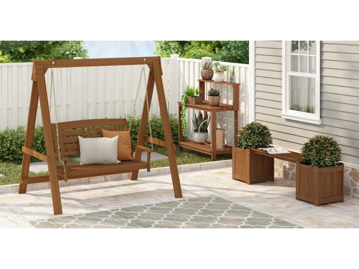 Furinno Tioman Outdoor Swing with Stand Ashley