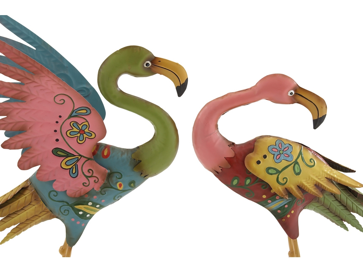 Bayberry Lane Outdoor Flamingo Garden Sculpture (Set of 2