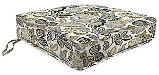 Jordan Manufacturing 22.5" Outdoor Weather Resistant Boxed Edge Deep Seat Cushion, Dailey Pewter, rollover