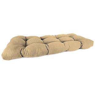 Jordan Manufacturing 44" Outdoor Weather Resistant Loveseat Cushion, Antique Beige, rollover