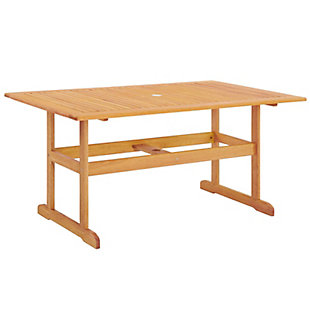 Modway Hatteras 59" Outdoor Dining Table, , large