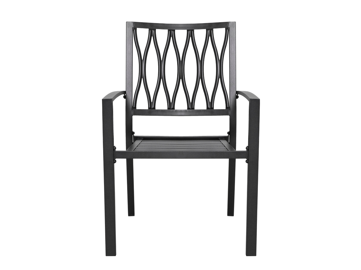 Nuu Garden Wrought Iron Patio Dining Chair Set of 2