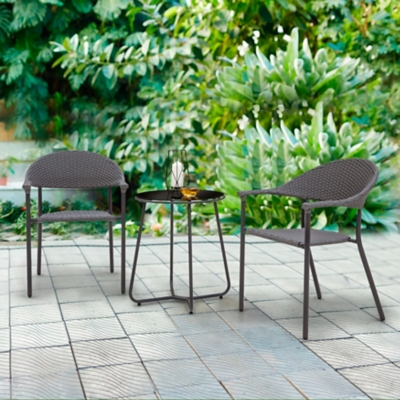 Nuu Garden 3-Piece Outdoor Bistro Set, Coffee