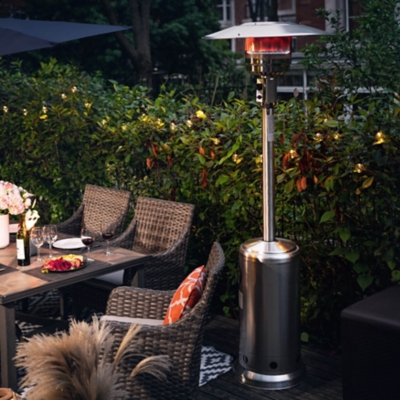 Nuu Garden Outdoor Patio Heater, Silver