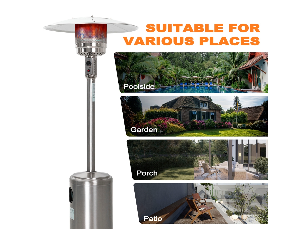 Garden Treasures 48000 Patio Heater Pyramid Heater Hampton Bay