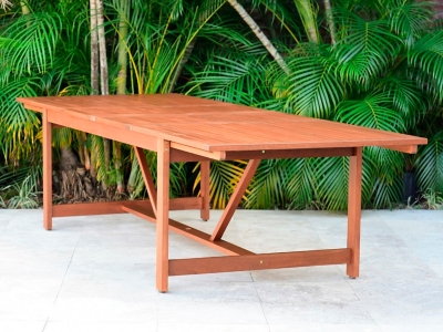 P600007635 Amazonia Patio Dining Table, Brown sku P600007635